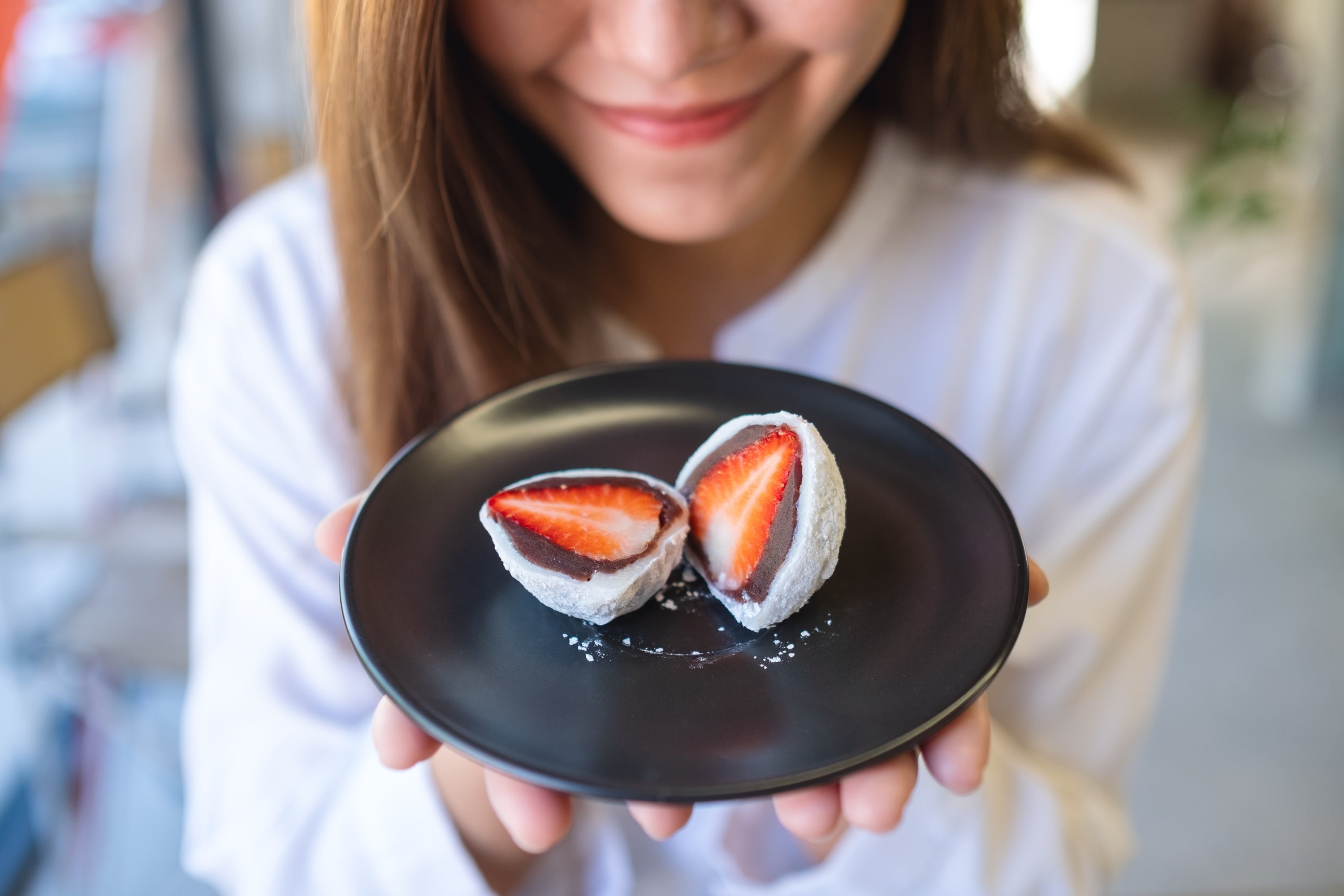 Daifuku mochi 🍓🍚 大福餅 Daifuku in giapponese significa grande