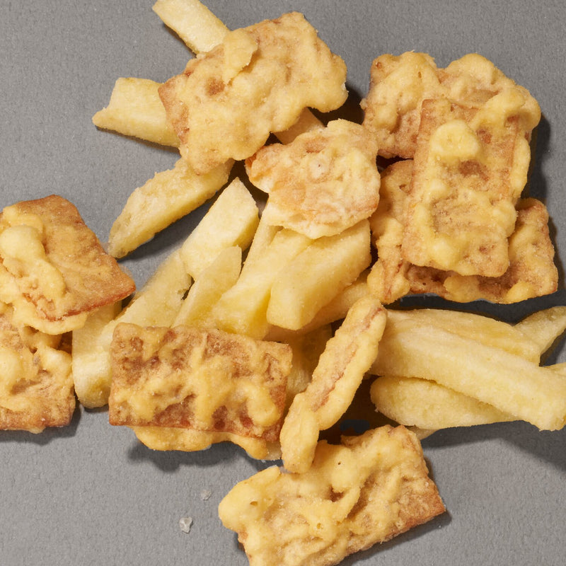 Fried Fish and Potato Sticks: Tartar Sauce