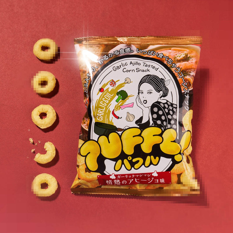 PUFFL Corn Puffs: Ajillo Flavor