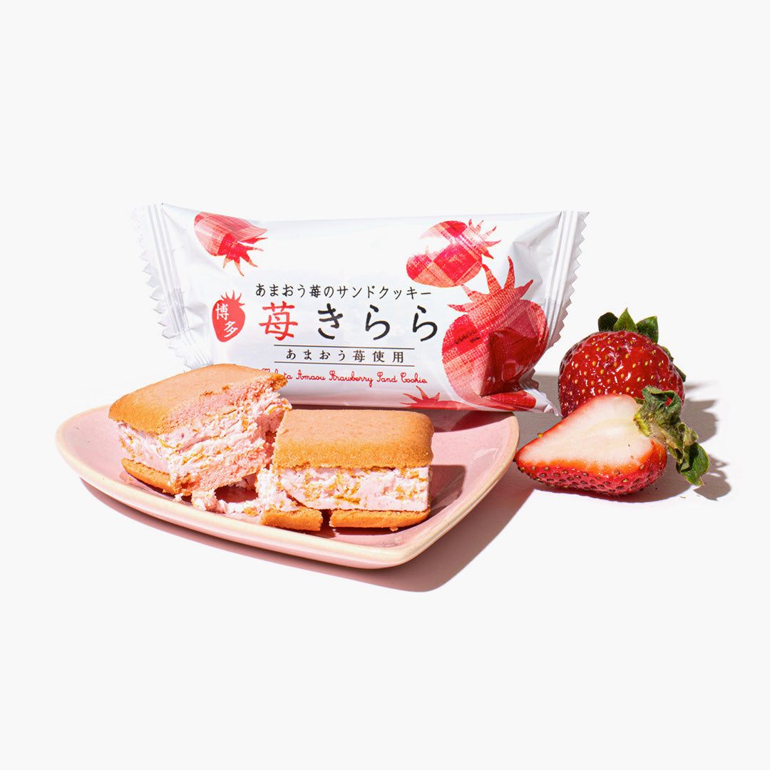 Amaou Strawberry Kirara Sandwich Cookie (3 Pieces)
