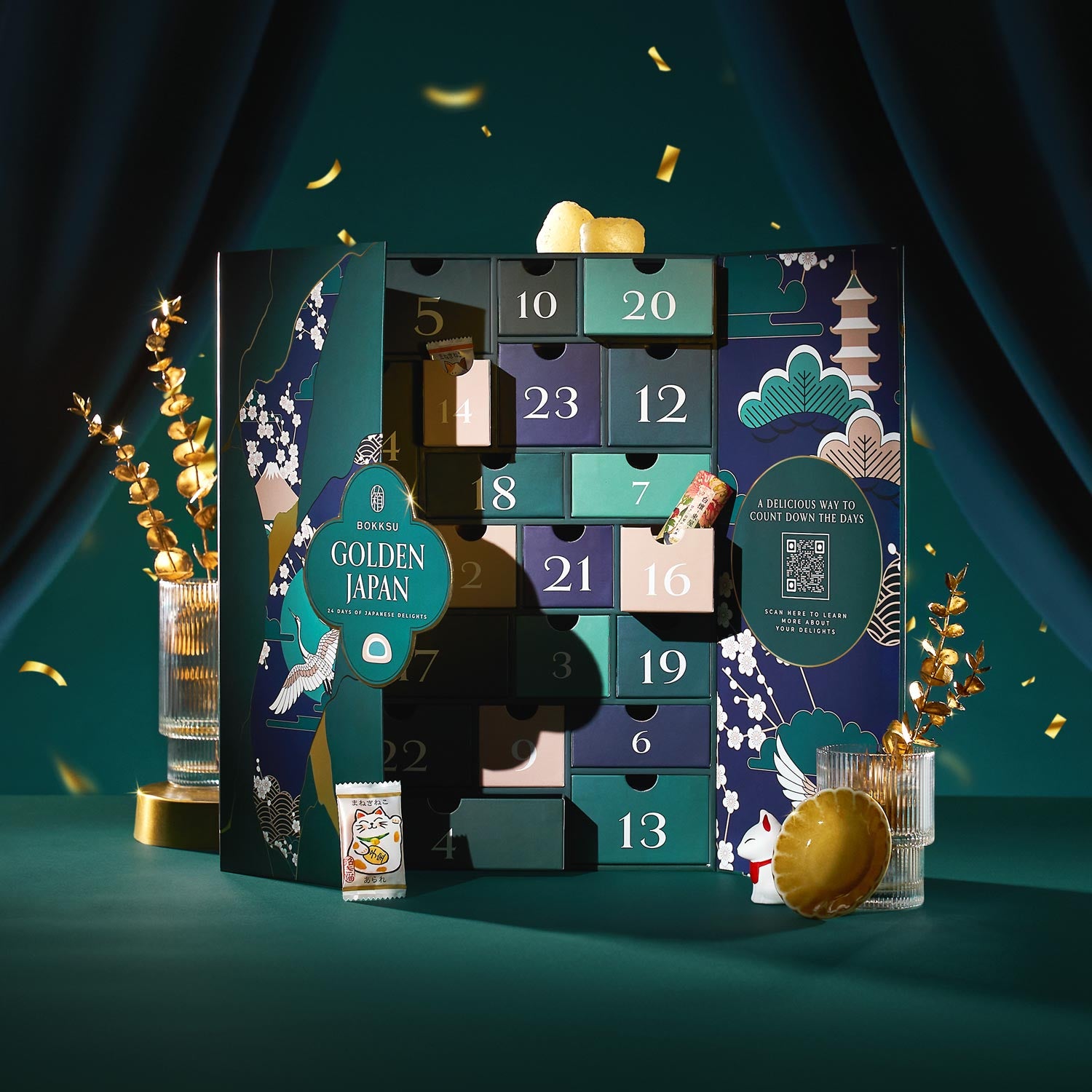 Golden Japan 24 Days of Japanese Delights Advent Calendar Bokksu