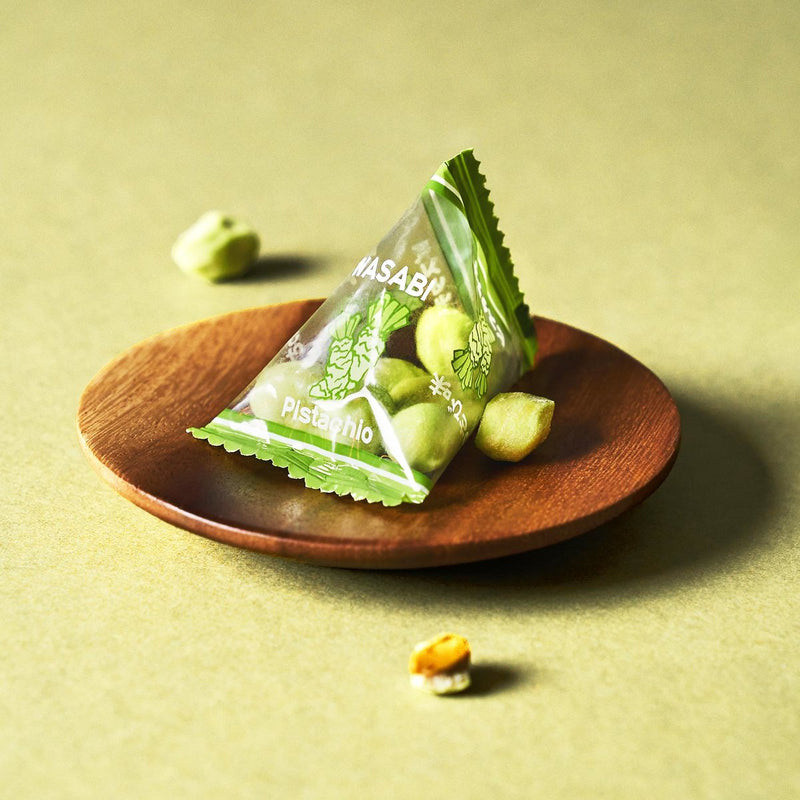 Wasabi Flavored Pistachio Snacks