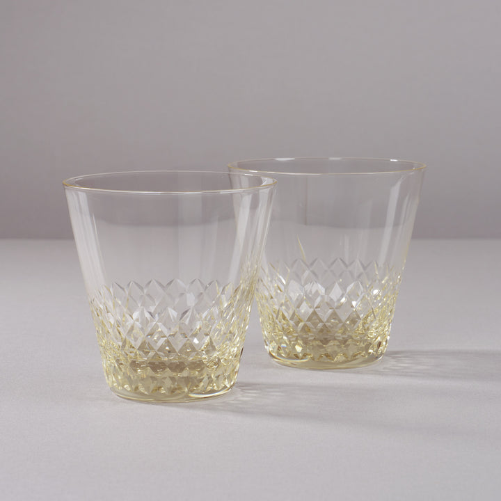 Tokyo Edo Kiriko Amber Glass Set