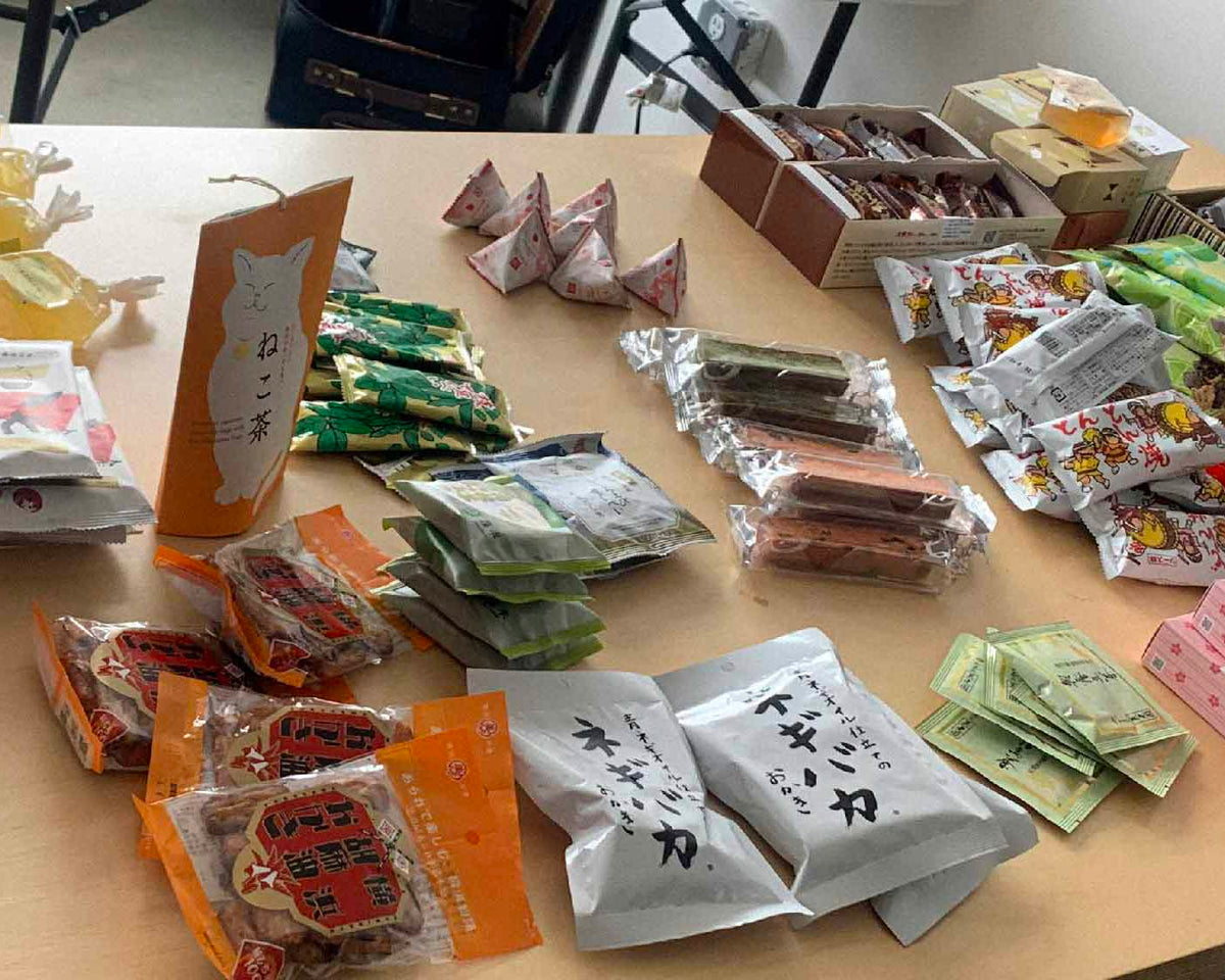 A selection of Japanese snacks